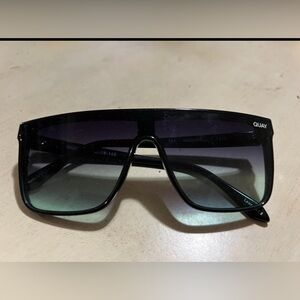 Quay Black Oversized Sunglasses